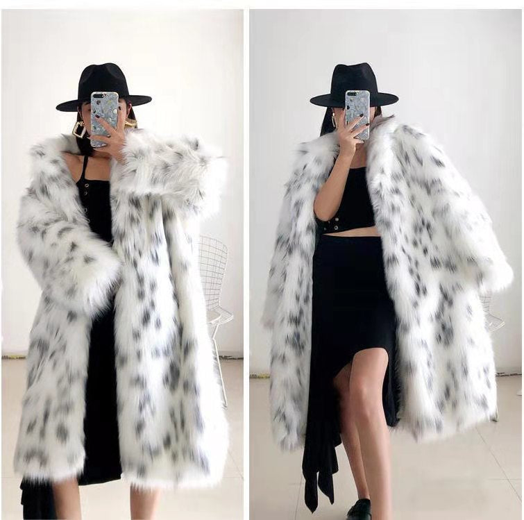 Women Thickened Plush Long Overcoat 2022 Autumn and Winter New Faux