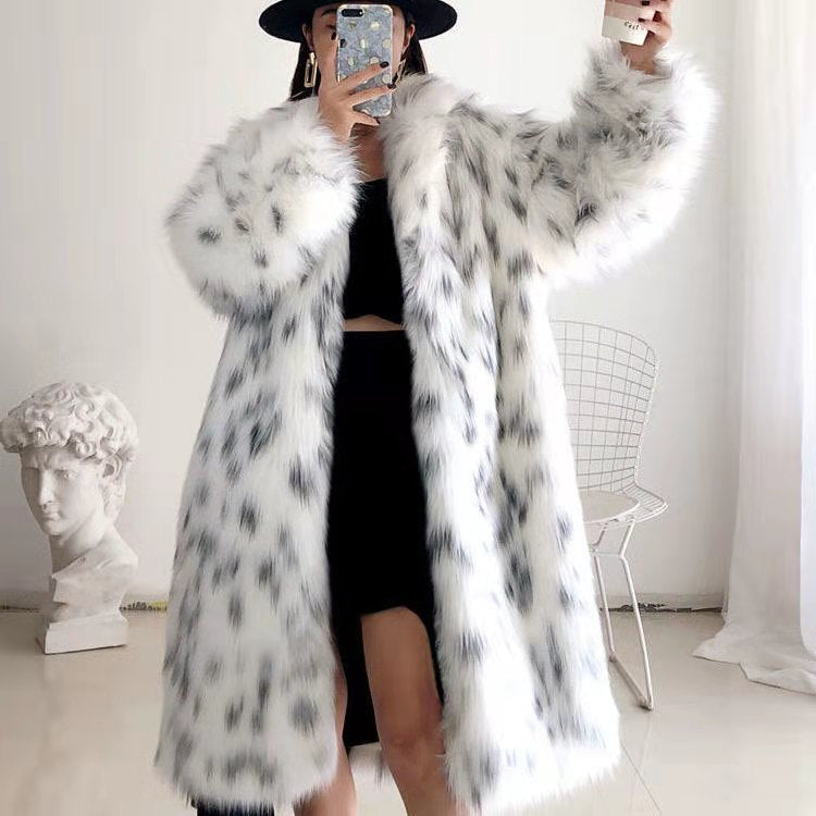 Women Thickened Plush Long Overcoat 2022 Autumn and Winter New Faux